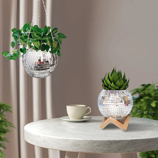 Disco Ball Flower Hanging Vase: Add Glamour &amp; Sparkle to Your Home Decor